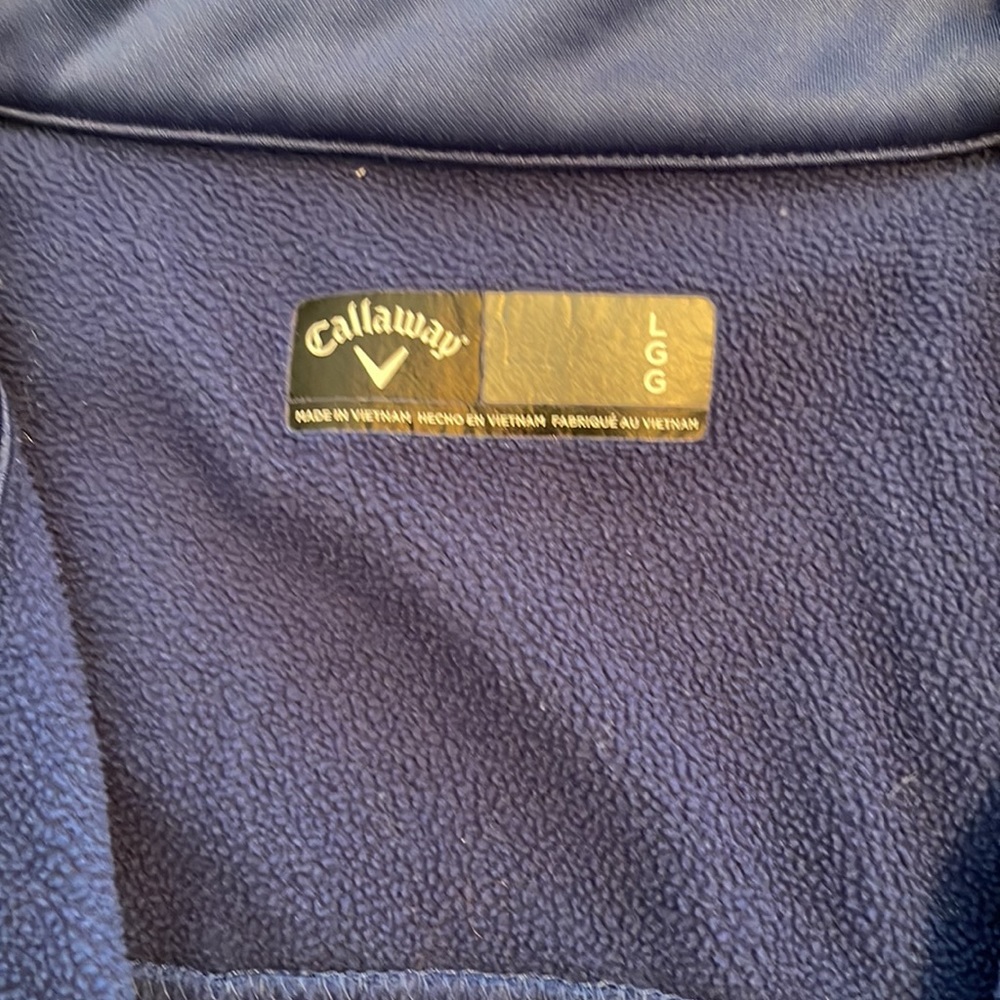 Callaway Mens Long Sleeve 1/4 Zip Blue Golf Jacket Size Large - Picture 7 of 10